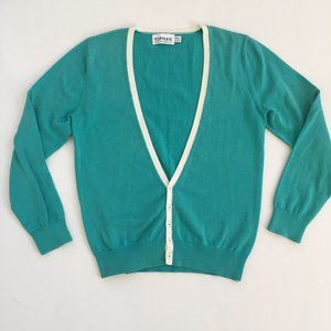 Turquoise Topman Cardigan Sweater